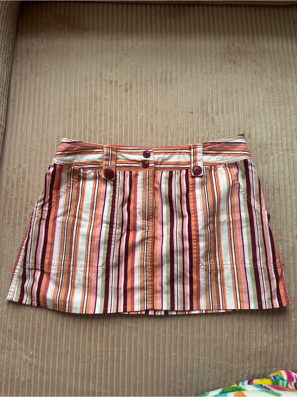 Vintage Striped Mini Skirt